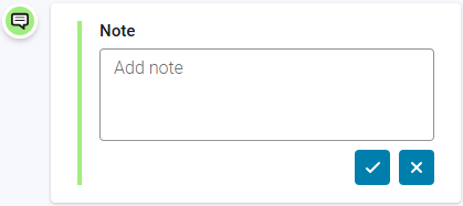 Popup box to add a note